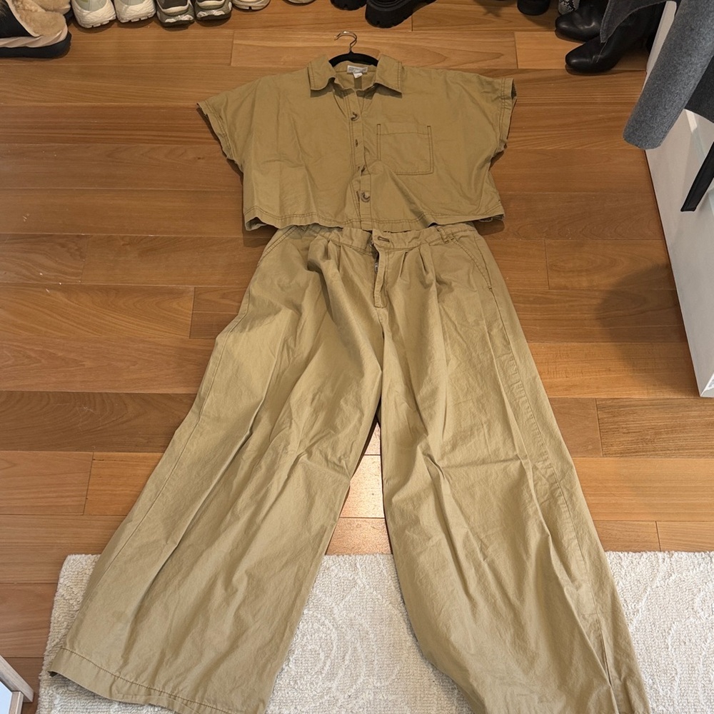 Khaki Two-Piece Set